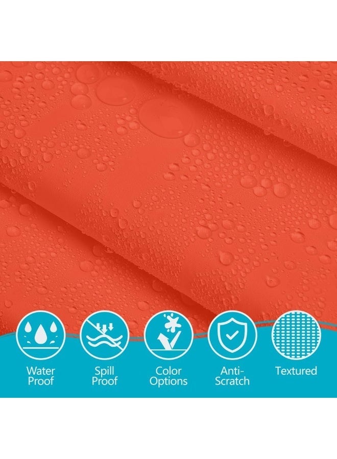 San Yi 2 Pieces Orange Plastic Tablecloths 54 x 108 Inch Disposable Tablecloths Rectangular Party Tablecloths - Image 2